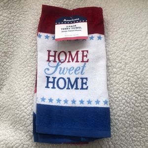 NWT 2 Pack Terry Towels “Home Sweet Home”